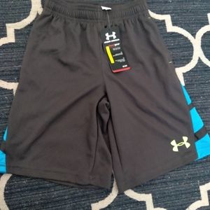 Under Armour Boys Loose Coupe Athletic Shorts Gray Size YSM